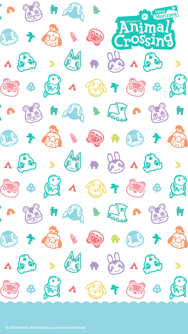 my.nintendo.com/Wallpaper - Animal Crossing - New Horizons/ACNH_Multicolour_[640x1136].jpg